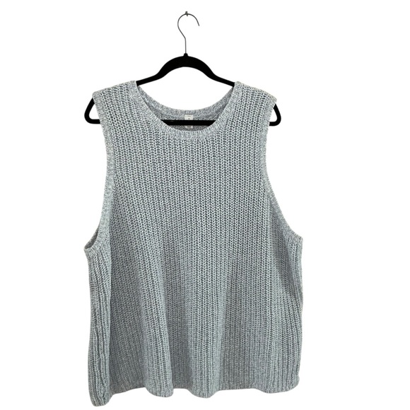 Old Navy Blue Knit Sleeveless Sweater Tank Top - Picture 1 of 5